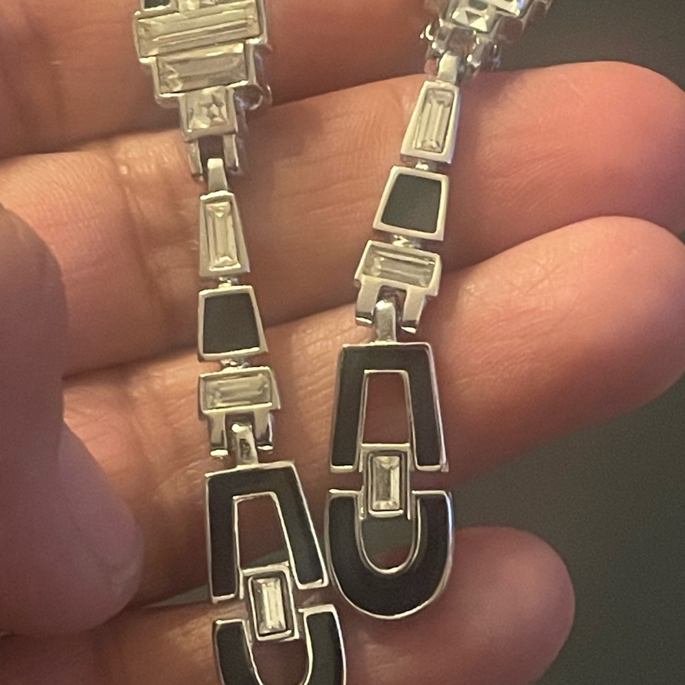 Givenchy Silver Tone Geometric Drop Earrings - image 4